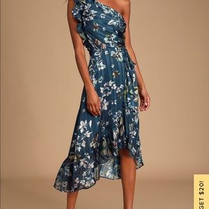 One-Shoulder NWT Satin Dress